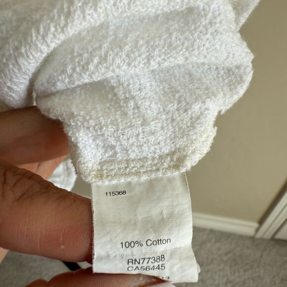 Madewell Texture & Thread Modern Tie Front Top Bright Ivory Women’s Medium - Picture 6 of 7